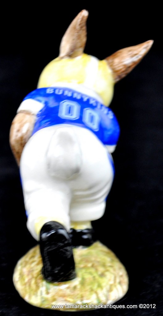 Royal Doulton "Touchdown Bunnykins" Bunny Rabbit w/Football & Helmet Figurine - Image 6