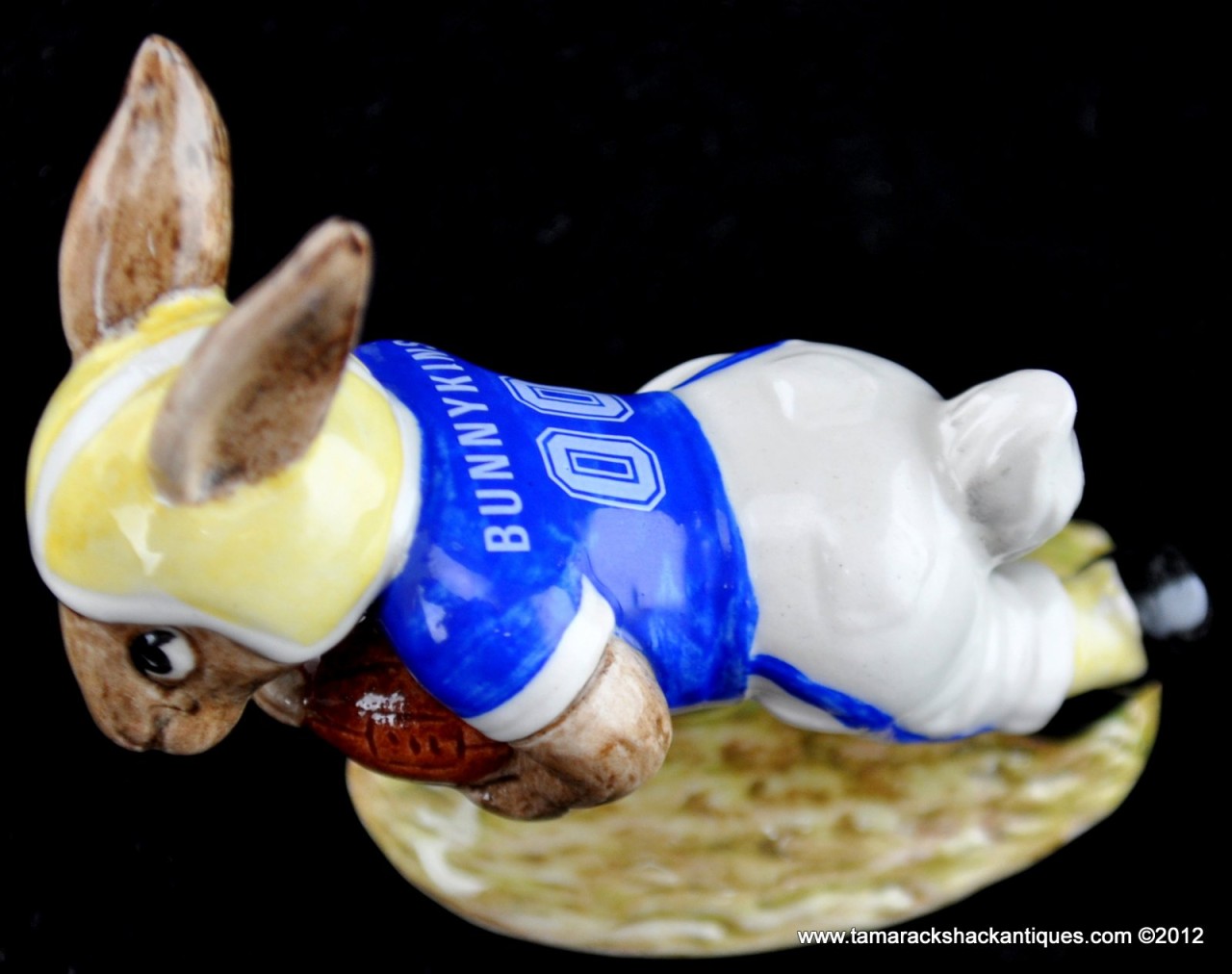 Royal Doulton "Touchdown Bunnykins" Bunny Rabbit w/Football & Helmet Figurine - Image 3