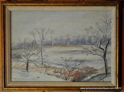Oil On Board Painting Scioto Valley Ohio Oct 26 1925 Signed Ora Might Southwick
