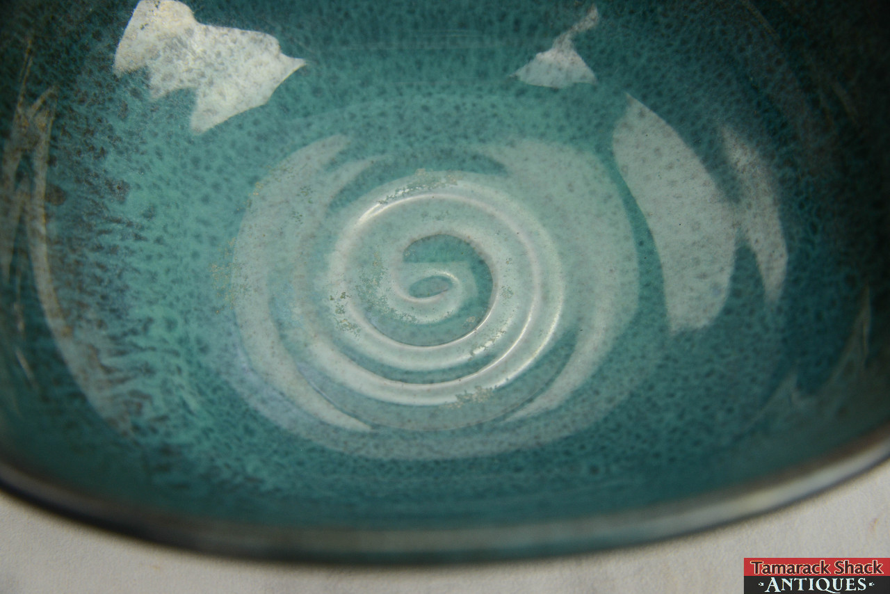 Studio Art Pottery Blue Speckled Inside Dark Blue Outside Signed Bowl –  Tamarack Shack Antiques