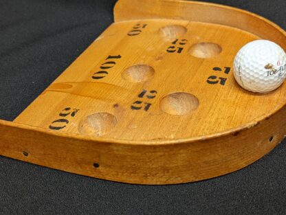 Antique Putting Tray Golf Game | Wooden | Score Points | Skeeball | 23972 - Image 3