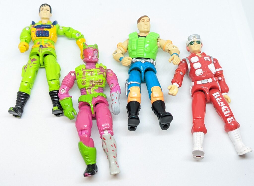 Set of 4 Action Figures | GI Joe | Rapid Fire | Tox Zombie