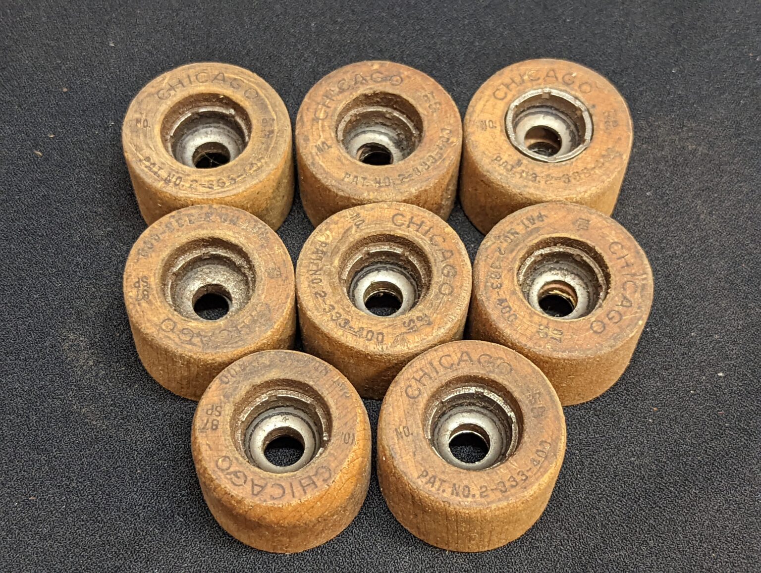 Wood Roller Skate Wheels Chicago 87 SP Set of 8 Wheels in Heiser