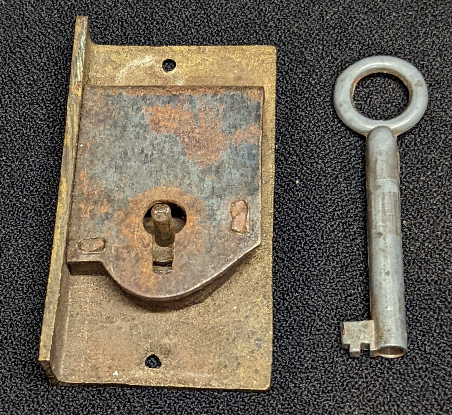 Vintage Brass Lock and Key Set Key Small Box 24142 Tamarack Shack Antiques