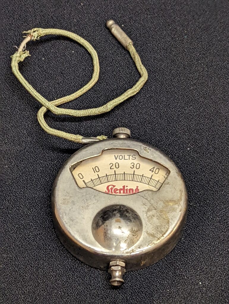Vintage Sterling Volt Gauge 0 to 50 Volts Patent 1916 Voltage