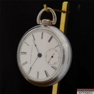 1883 Elgin 18s 7j Pocket Watch Lever Emperor Case Open Face Parts or Repair