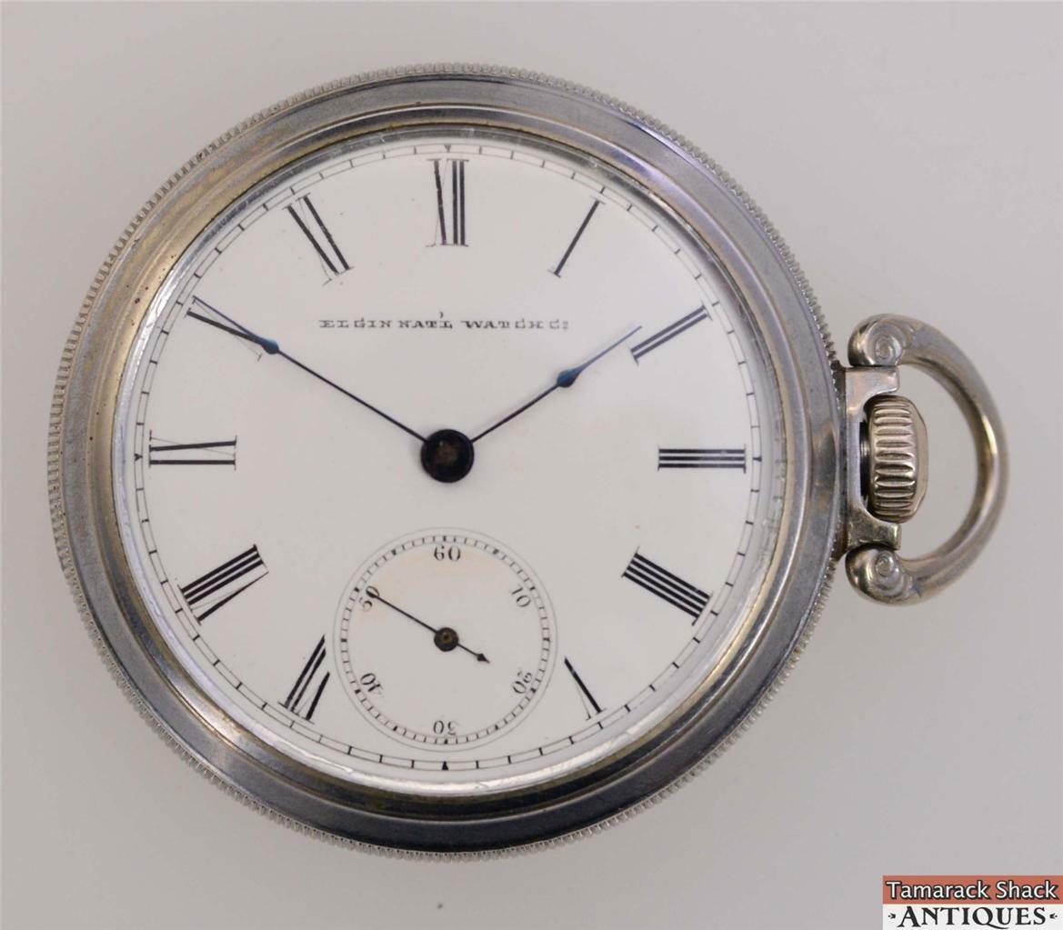 1883 Elgin 18s 7j Pocket Watch Lever Emperor Case Open Face Parts or Repair - Image 7