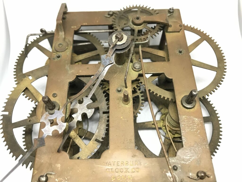 Antique Waterbury Weight Driven Mechanical Clock Movement for Parts ...