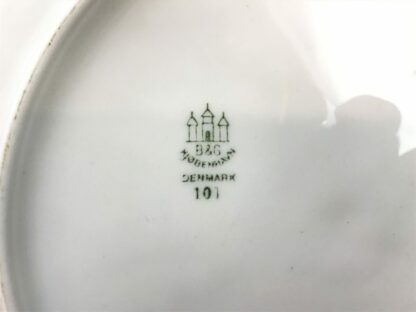 B&G Bing Grondahl Handled Cake Serving Platter, Rose Motif, Gold Trim | 23158 - Image 7