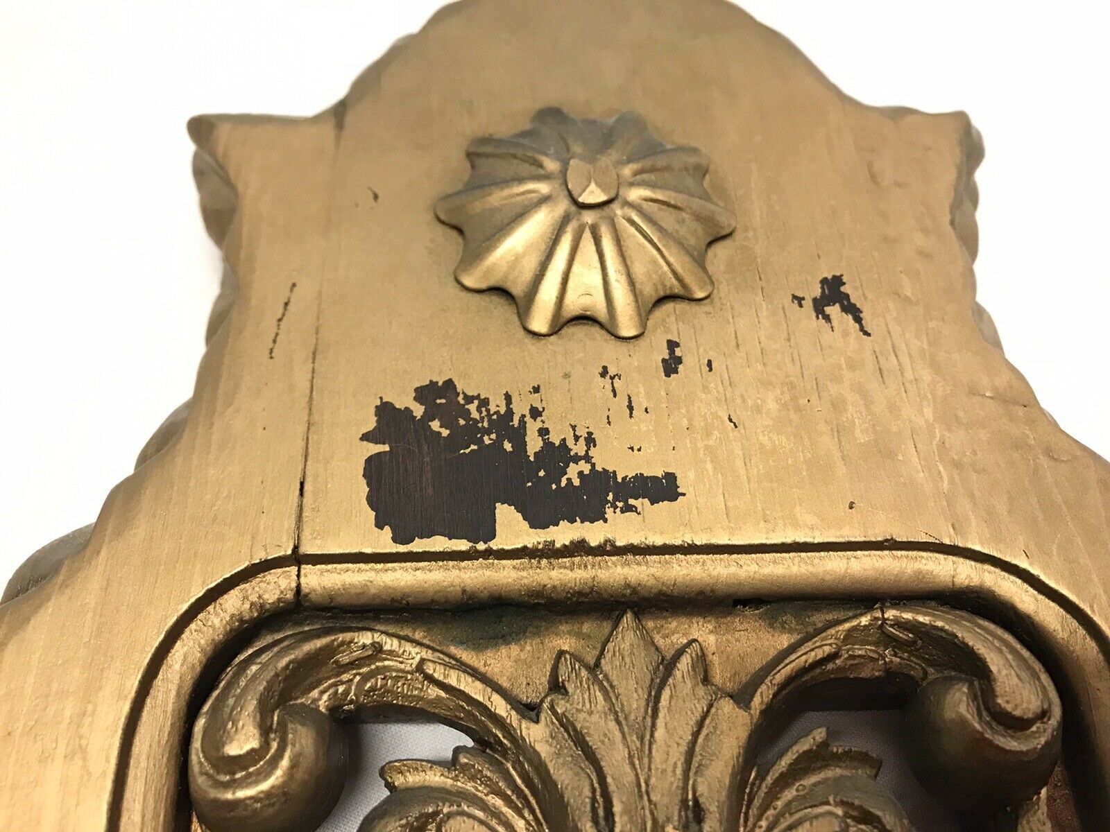 Spanish Double Arm Wall Candle Sconce | Vintage Wood & Metal, Amber Shade| 23684 - Image 9