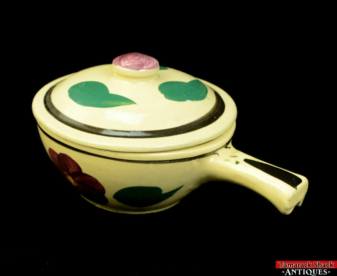 Watt Pottery Yellow Ware Individual Covered Stick Casserole Lid Rio Rose VTG L5Y - Image 6