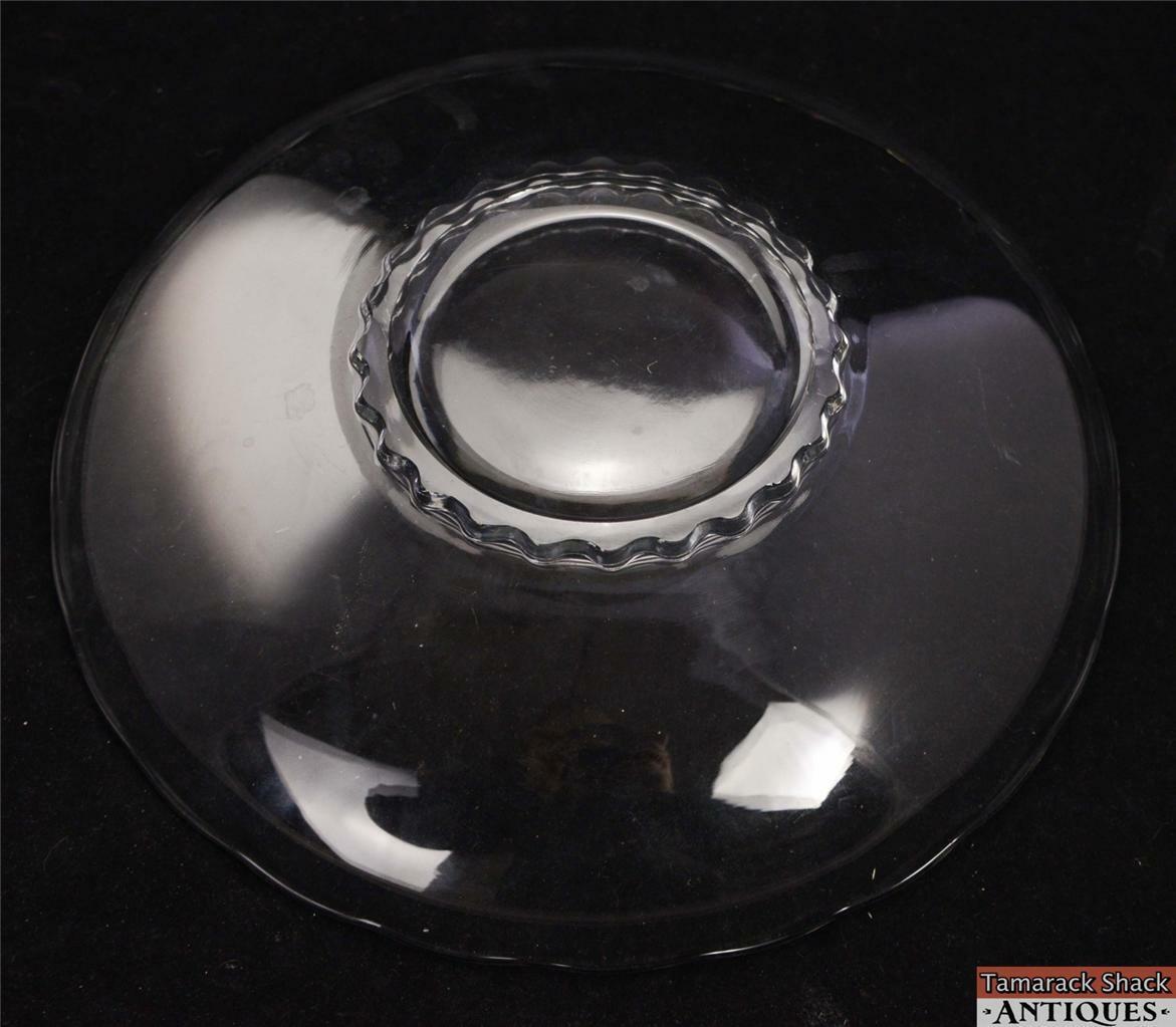 MidCentury Elegant Clear Glass 13" Low Center Console Bowl Scalloped Edge 11997 - Image 4