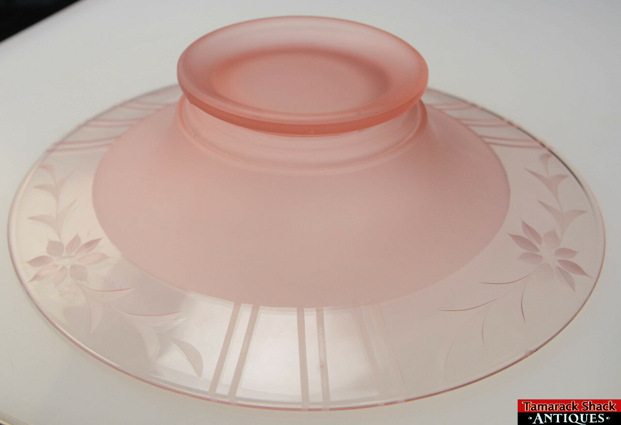Pink Depression Glass Center Console Bowl Wheel Cut Flower Pattern 11-1/2" L8Y - Image 6