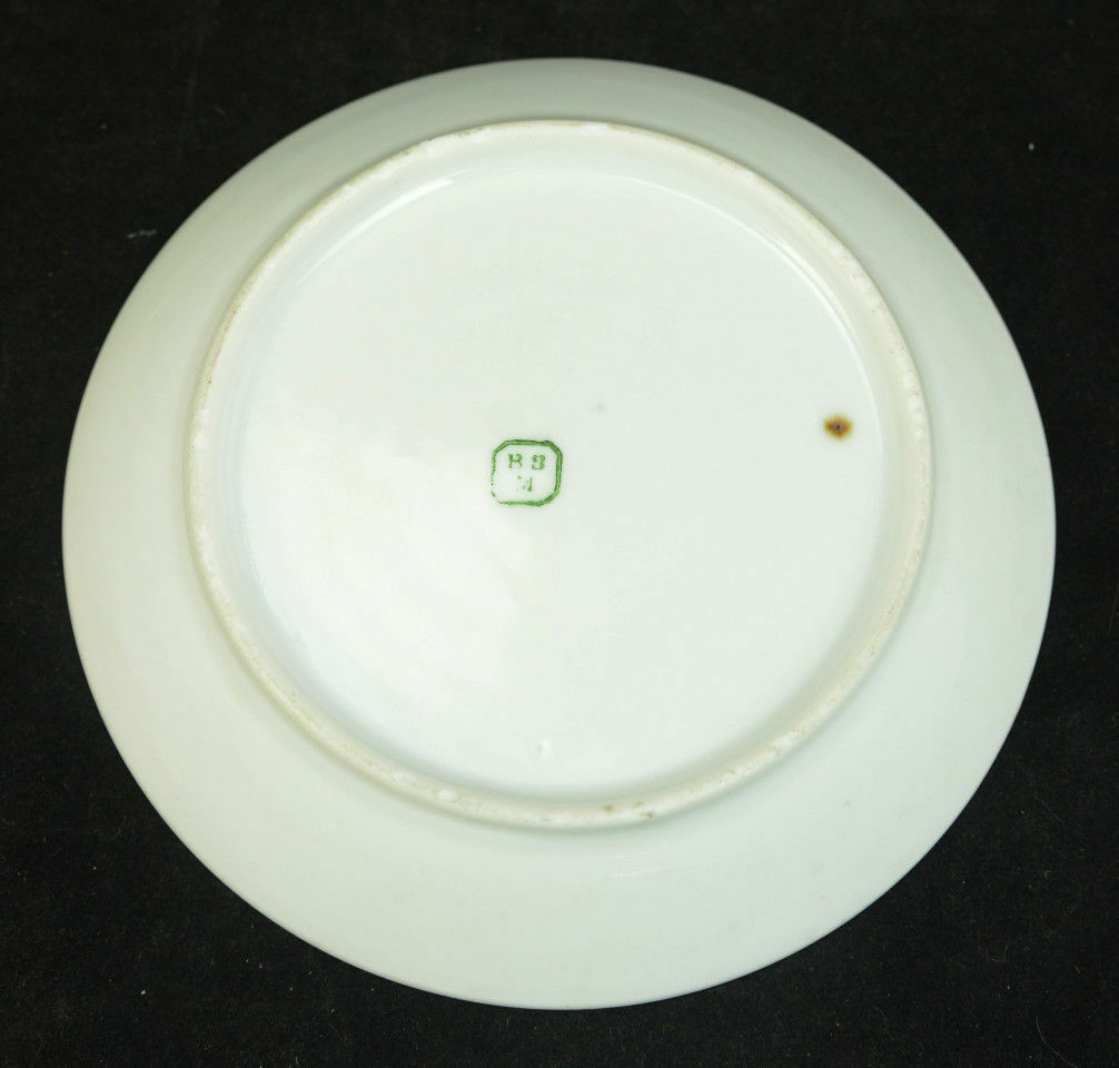 Rare Vintage Victorian Hand Painted BSM Marked c1800s Mustache Cup & Saucer L7Y - Image 8