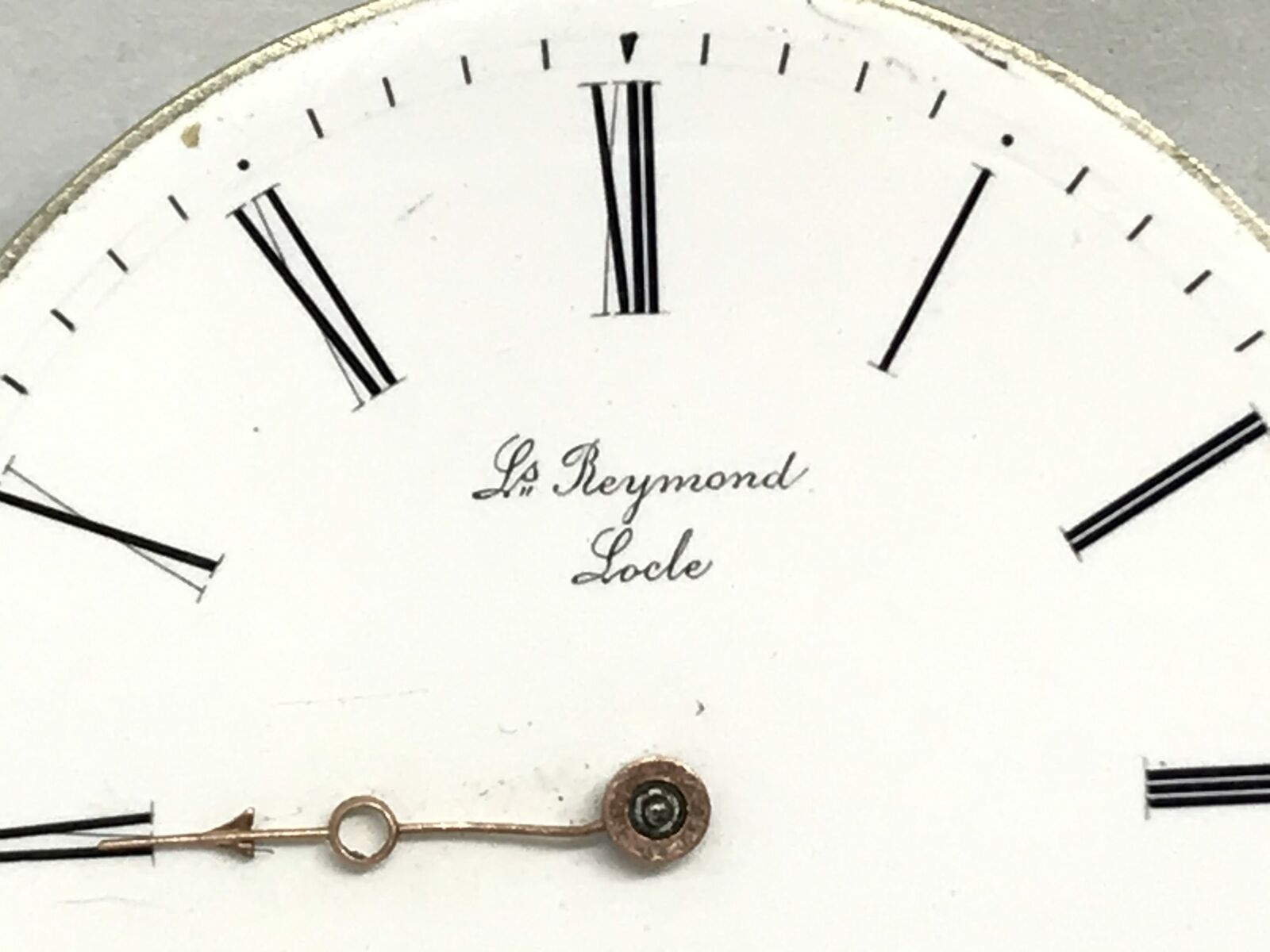 Raymond Locle 36mm Pocket Watch Movement & Dial for Parts/Repair