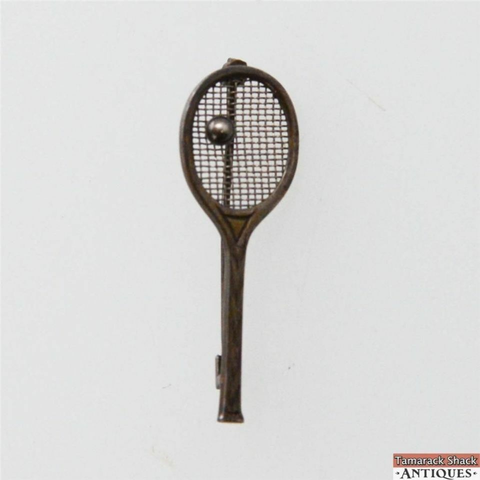 Quality Pewter Tennis Brooch Pin  Quality 