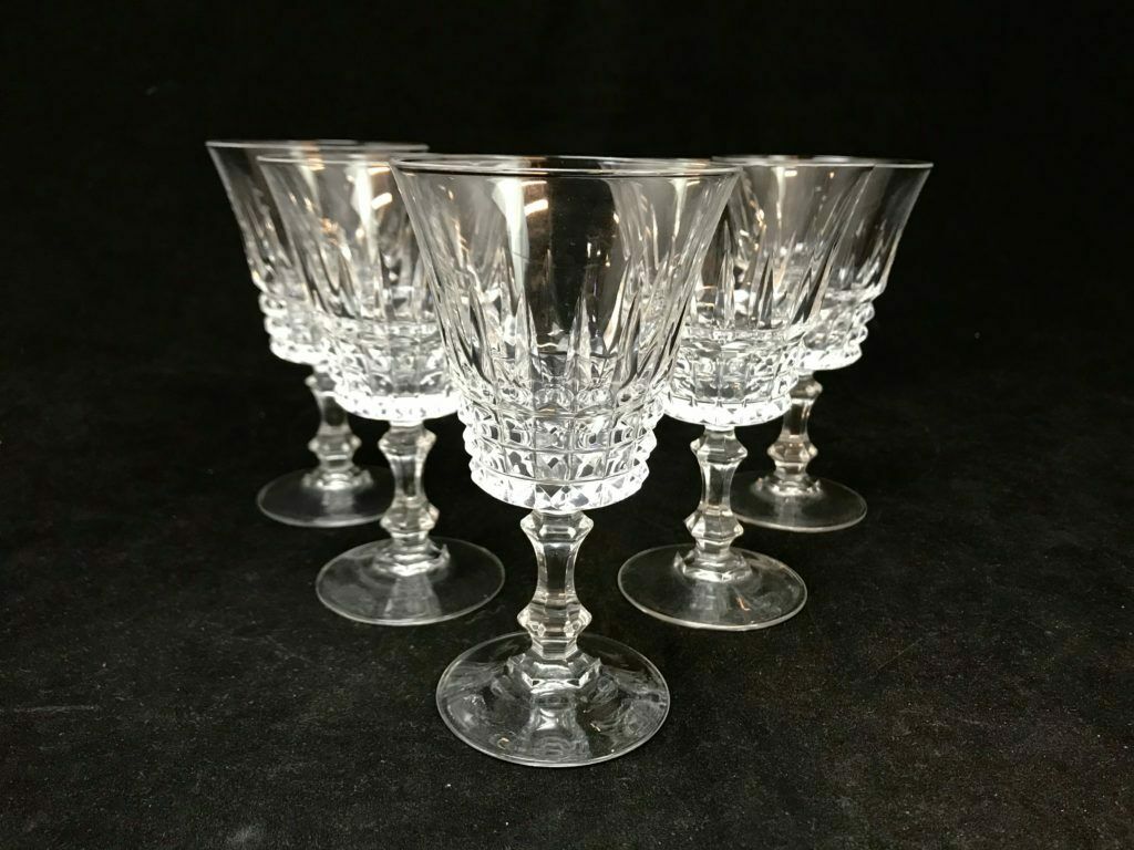 5 W.M. Dalton French Lead Crystal Wine Stemware Glasses 23022 – Tamarack Shack Antiques