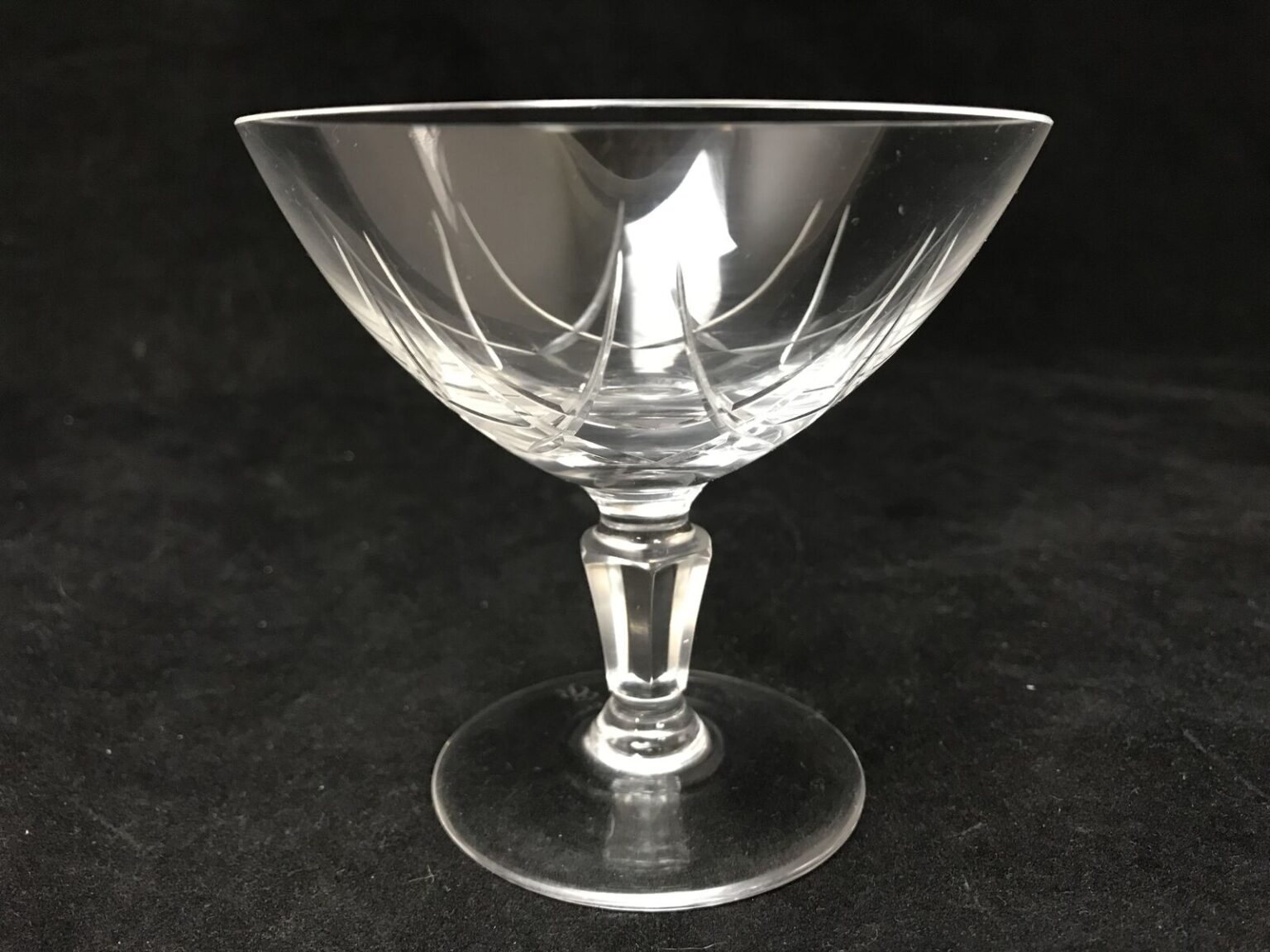 7 Rosenthal Arch Cut Crystal Elegant Champagne/Sherbert Stemware