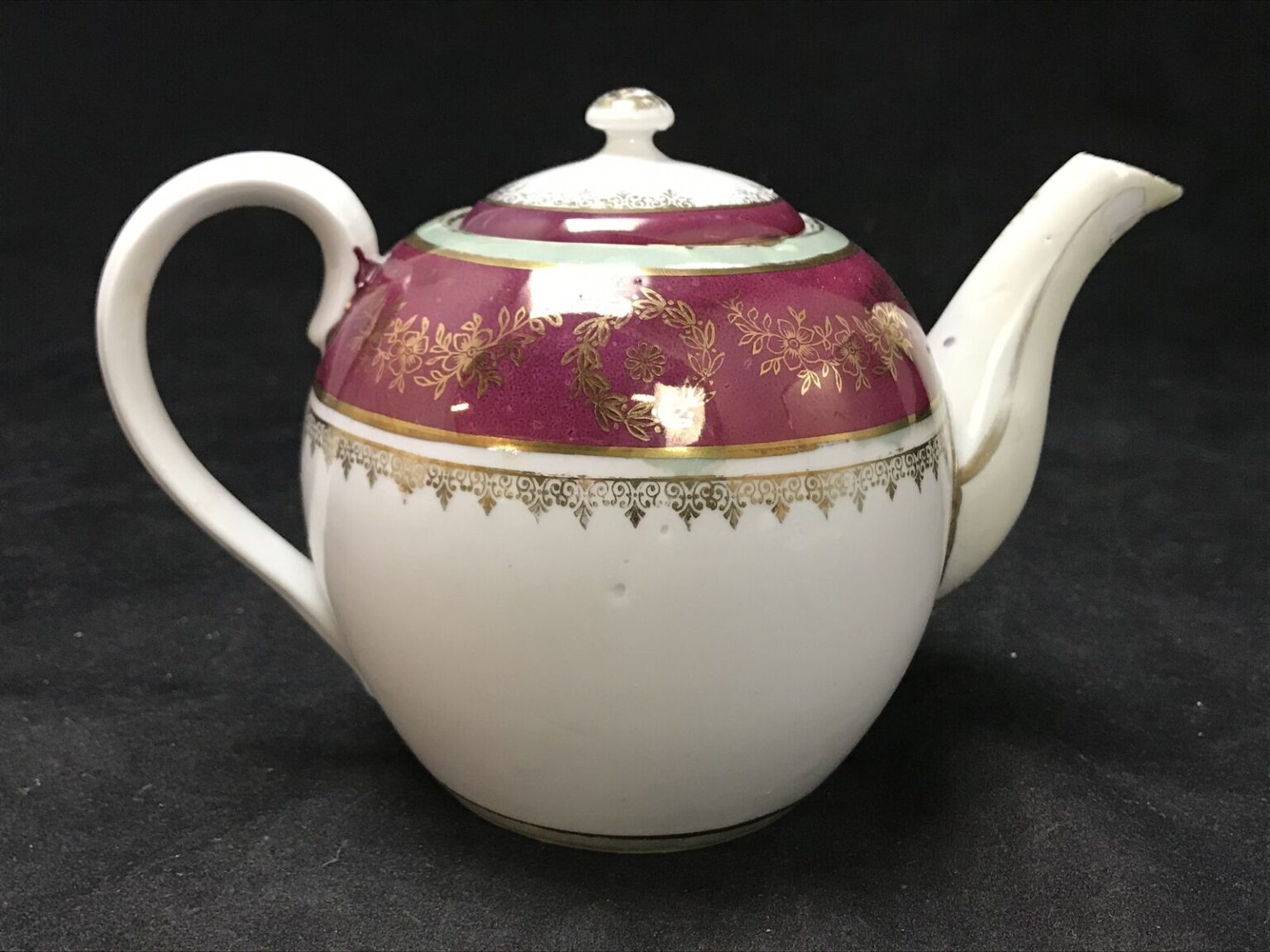 Antique 19th c. French Napoleon Gilded Porcelain Tea Set, 10pcs ref