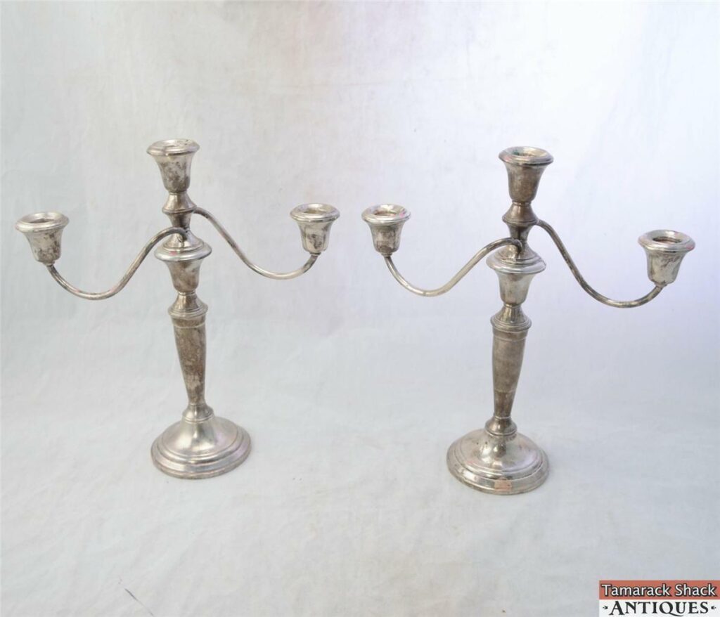 Frank m whiting sterling candlesticks deals