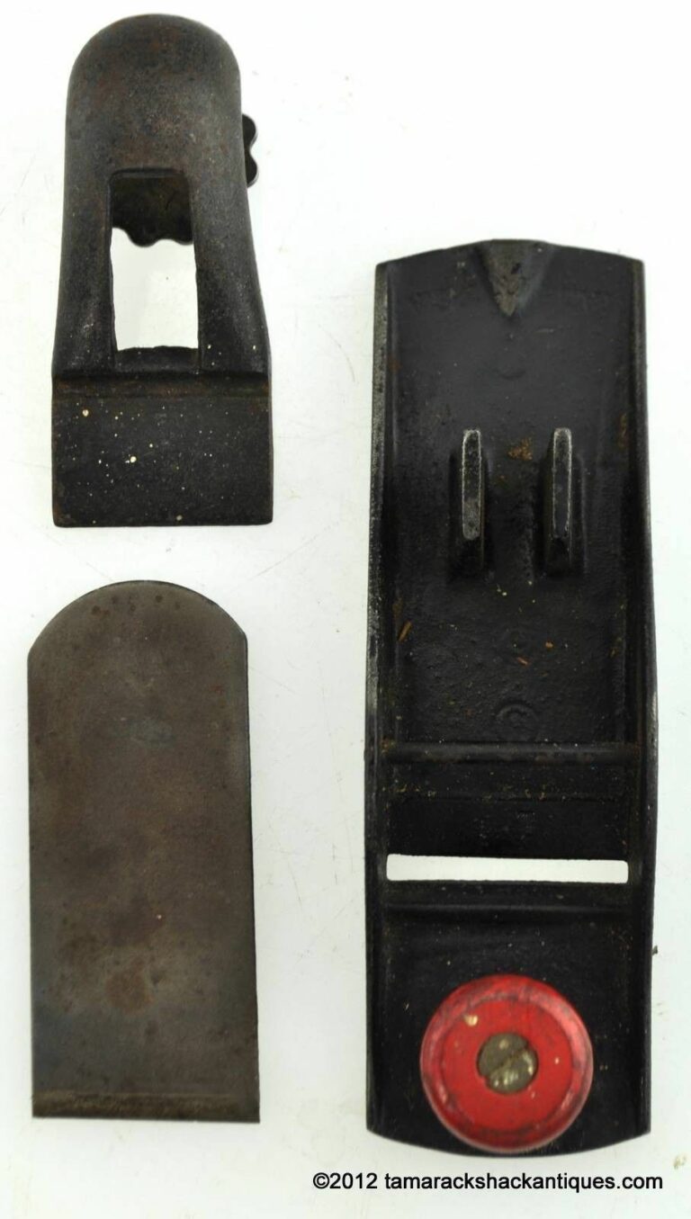 Lot of 2 Antique Block Planes Angled Blades Wood Handle Original Blade