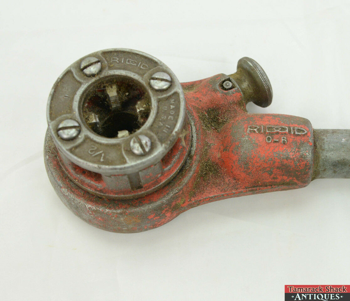 Ridgid Tools No. 0-R Pipe Thread Tool Ratchet Tap Die Head Handle 1/2" USA - Image 3