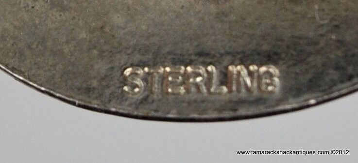 VTG Art Nouveau Sterling Silver Oval Stick Pin Swaying Flower Narcissus Daffodil - Image 4