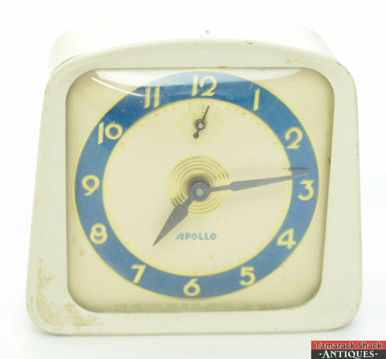 VTG Lot 4 Lux Clock MFG Co Lebanon Apollo Deluxe Windup Alarm Parts or