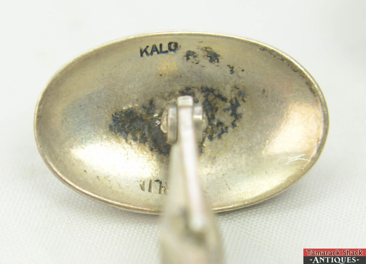 Vintage Kalo Hand Wrought Sterling Monogrammed "PPE" Cuff Links Money Tie Clip - Image 5