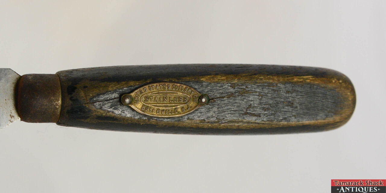 Vintage United States Cutlery Co Belleville NJ Stainless Specialty Knife Wooden - Image 7