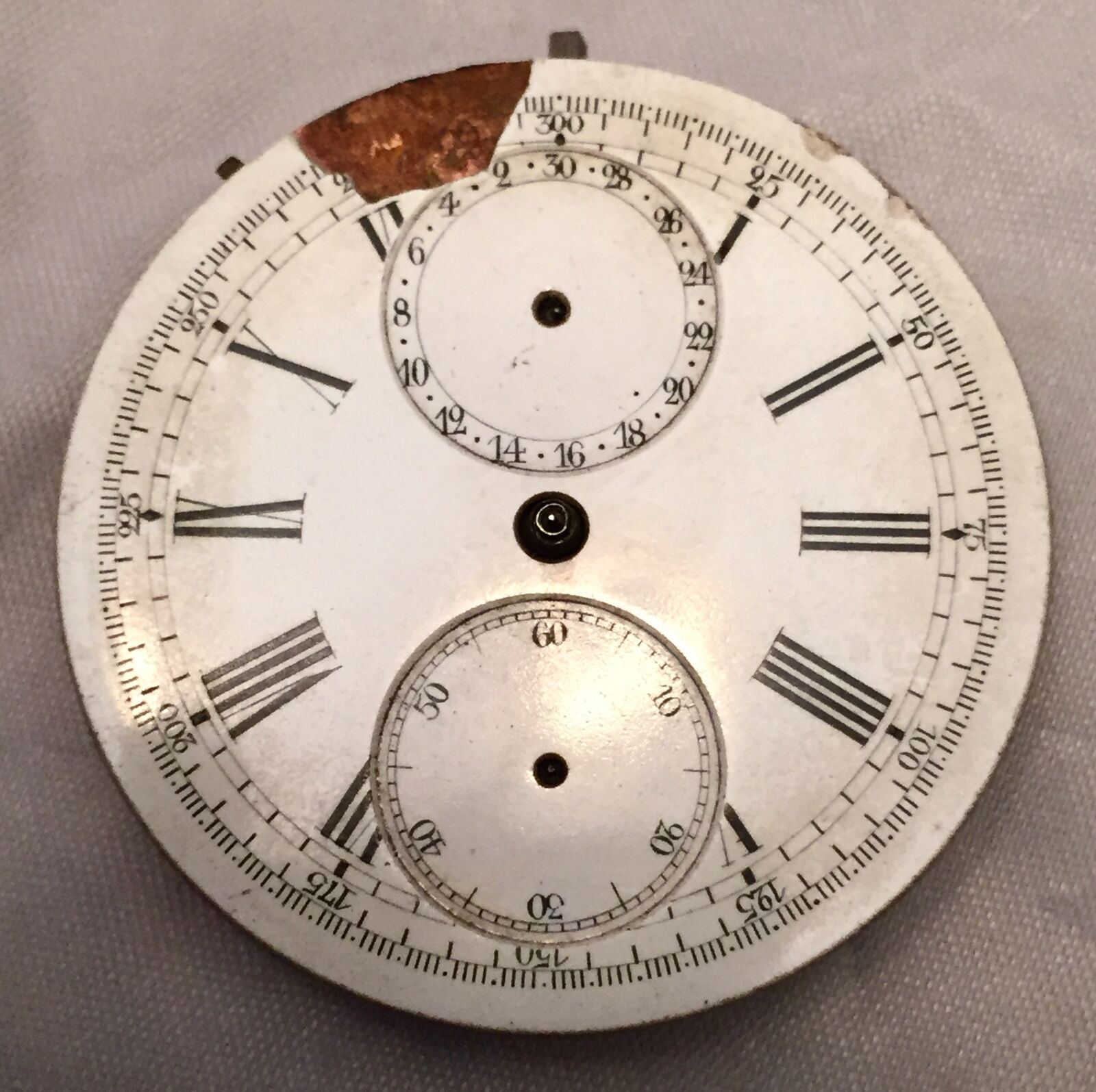 Antique Swiss Calendar Chronograph 43mm Pocket Watch Movement No. 207 19111 - Image 3