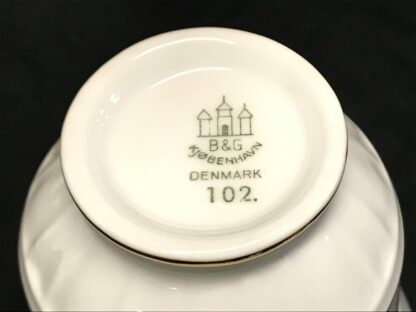 B&G Bing Grondahl Tea Cup & Saucer China Set, Rose Motif, 8pcs Total | 23152 - Image 5