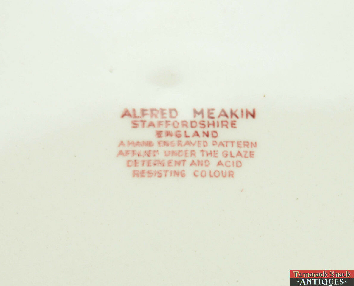 Lot 5 Alfred Meakin Staffordshire Red Transferware Calendar Plate Zodiac 1972 - Image 5