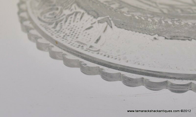 Lot of (4) EAPG Cup Plates Mini 3 1/2" Sibley House Benjamin Franklin Ship - Image 6