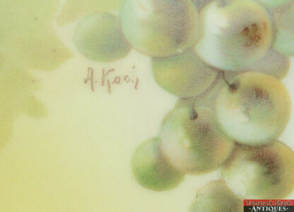 Vintage JC Louise Bavaria Decorative Plate Grapes Vineyard Motif Artist Signed - Image 3