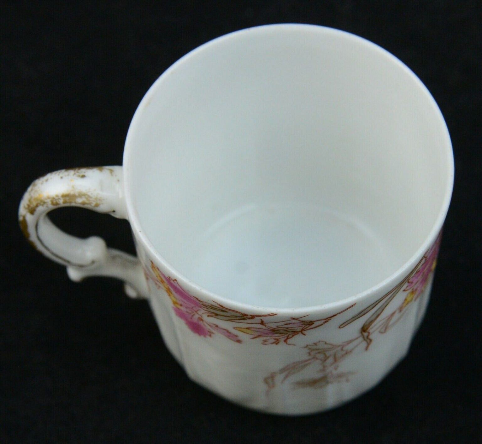 Haviland H & Co L Limoges Demitasse Cup & Saucer Pink Floral Gilt