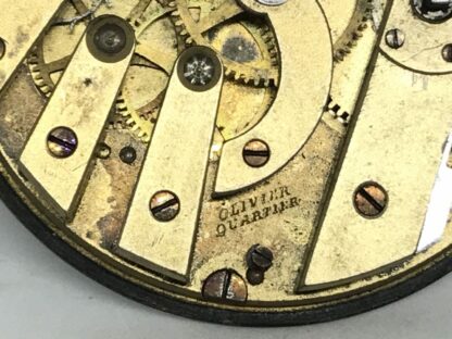 Oliver Quartier Cylinder Bar Pocket Watch Movement & Dial Parts/Repair | 23438 - Image 3