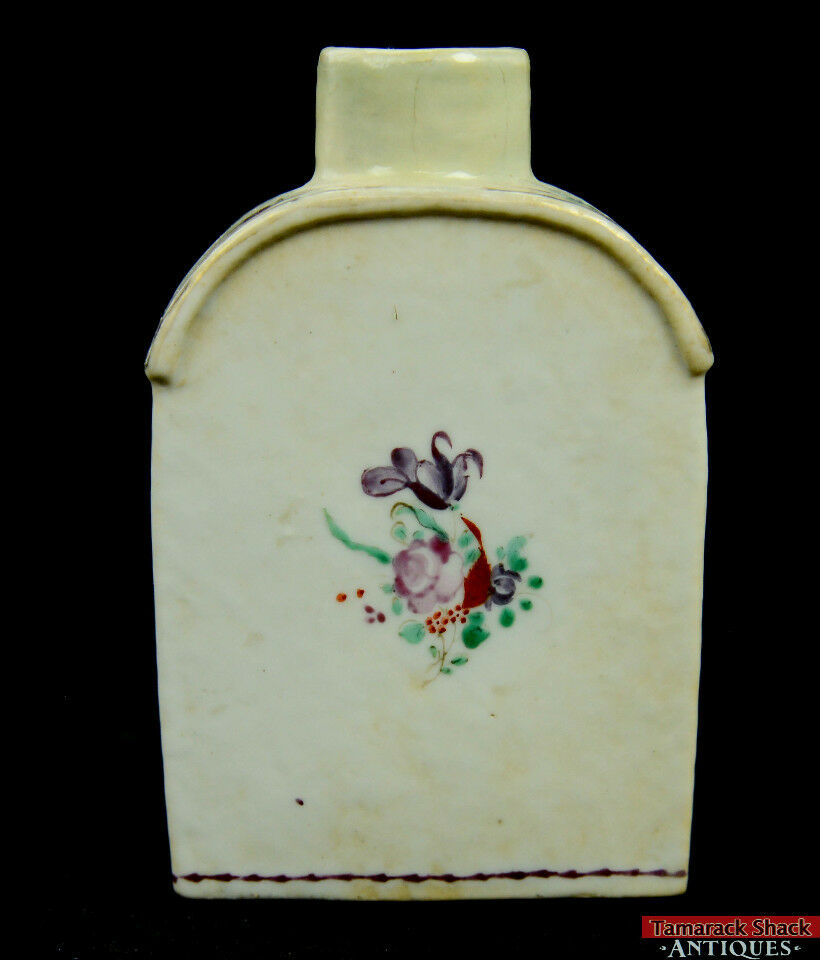 Qianlong Period (1736-1795) Chinese Export China Tea Caddy 5" Purple Red Bottle