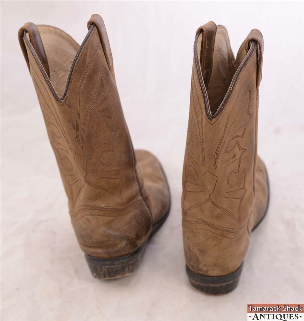 Vintage Acme Size 5 D Style 13131 Cowboy Boots Light Brown Tan Made in