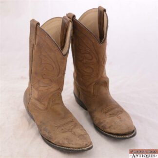 Vintage Acme Size 5 D Style 13131 Cowboy Boots Light Brown Tan Made in India