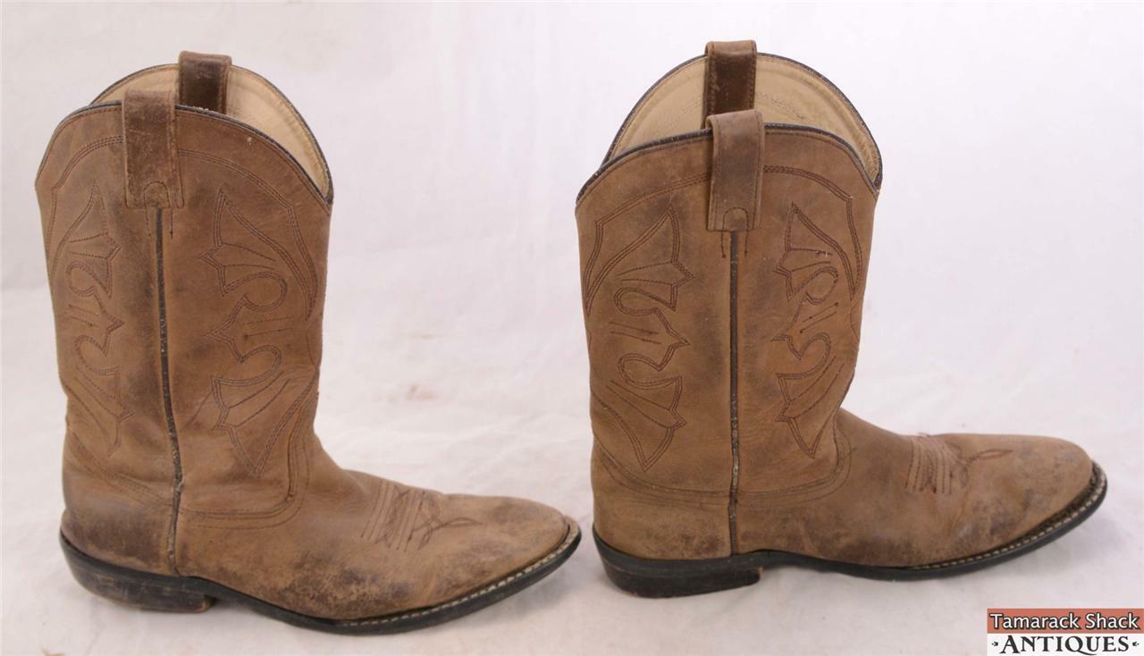 Vintage Acme Size 5 D Style 13131 Cowboy Boots Light Brown Tan Made in India - Image 6