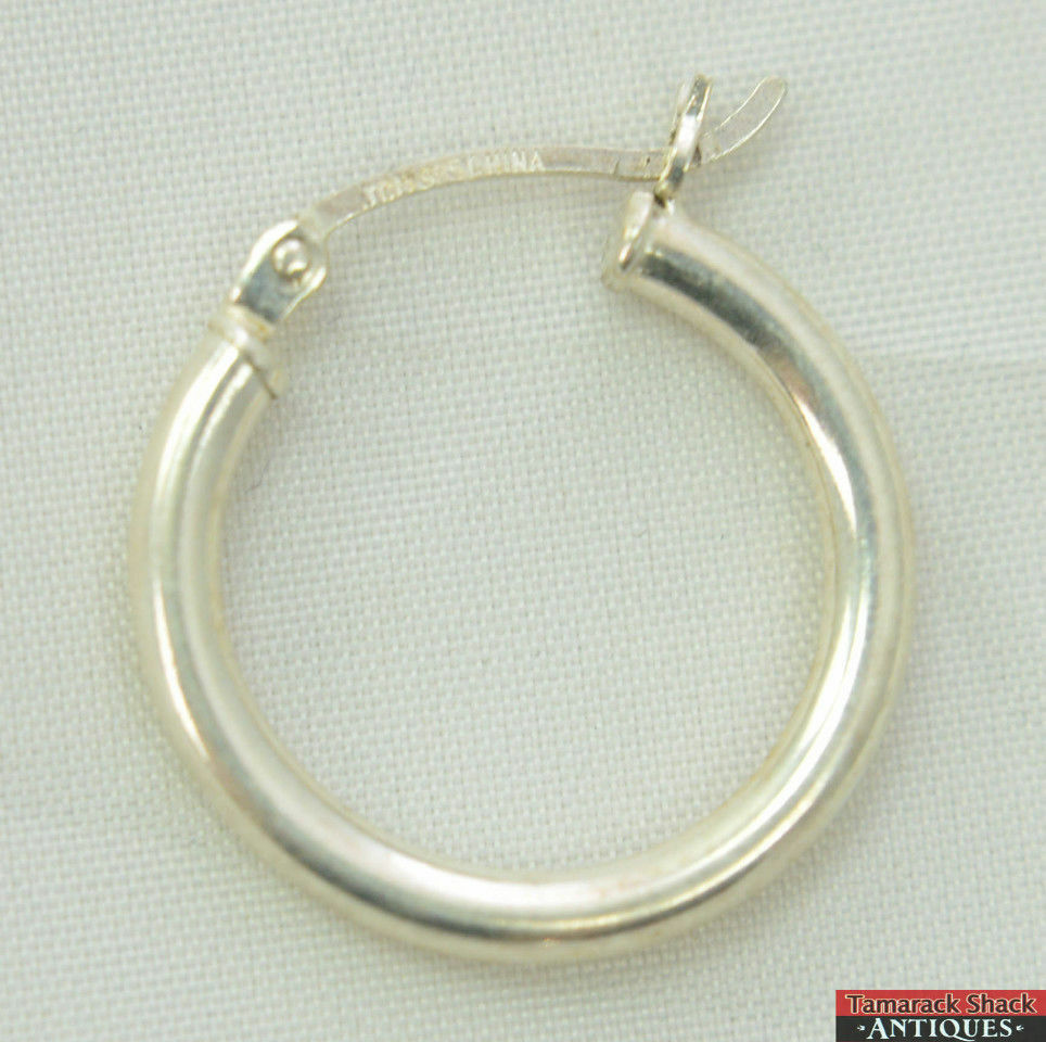 Vintage Sterling Silver 925 JCM China Hinged Hoop Earrings 2 Gr. 3/4 ...