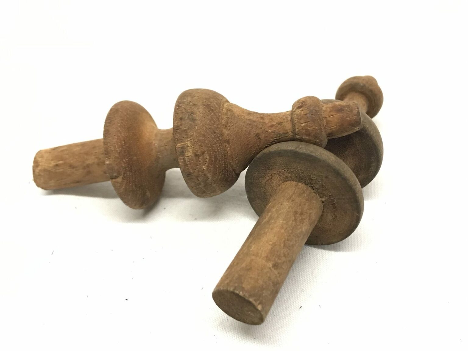 5 Assorted Antique Wooden Clock Finials, 3.5"6.5" Sizes ref 23250