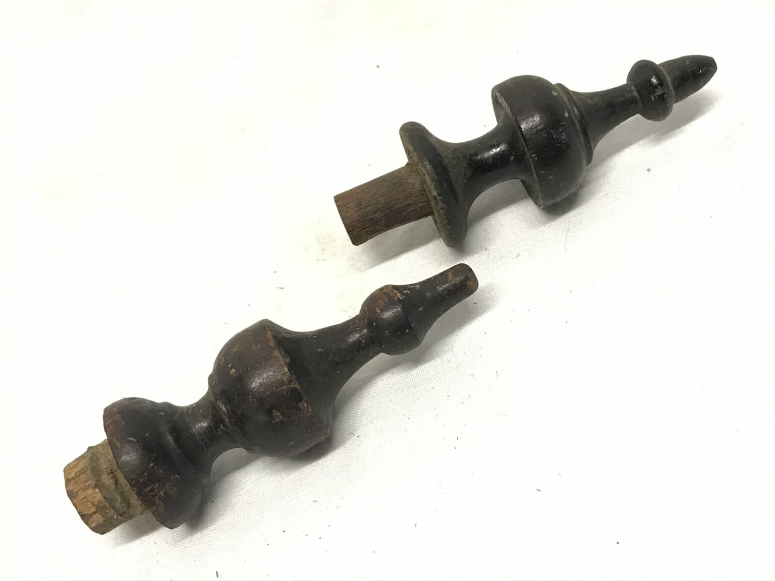 5 Assorted Antique Wooden Clock Finials, 3.5"6.5" Sizes ref 23250