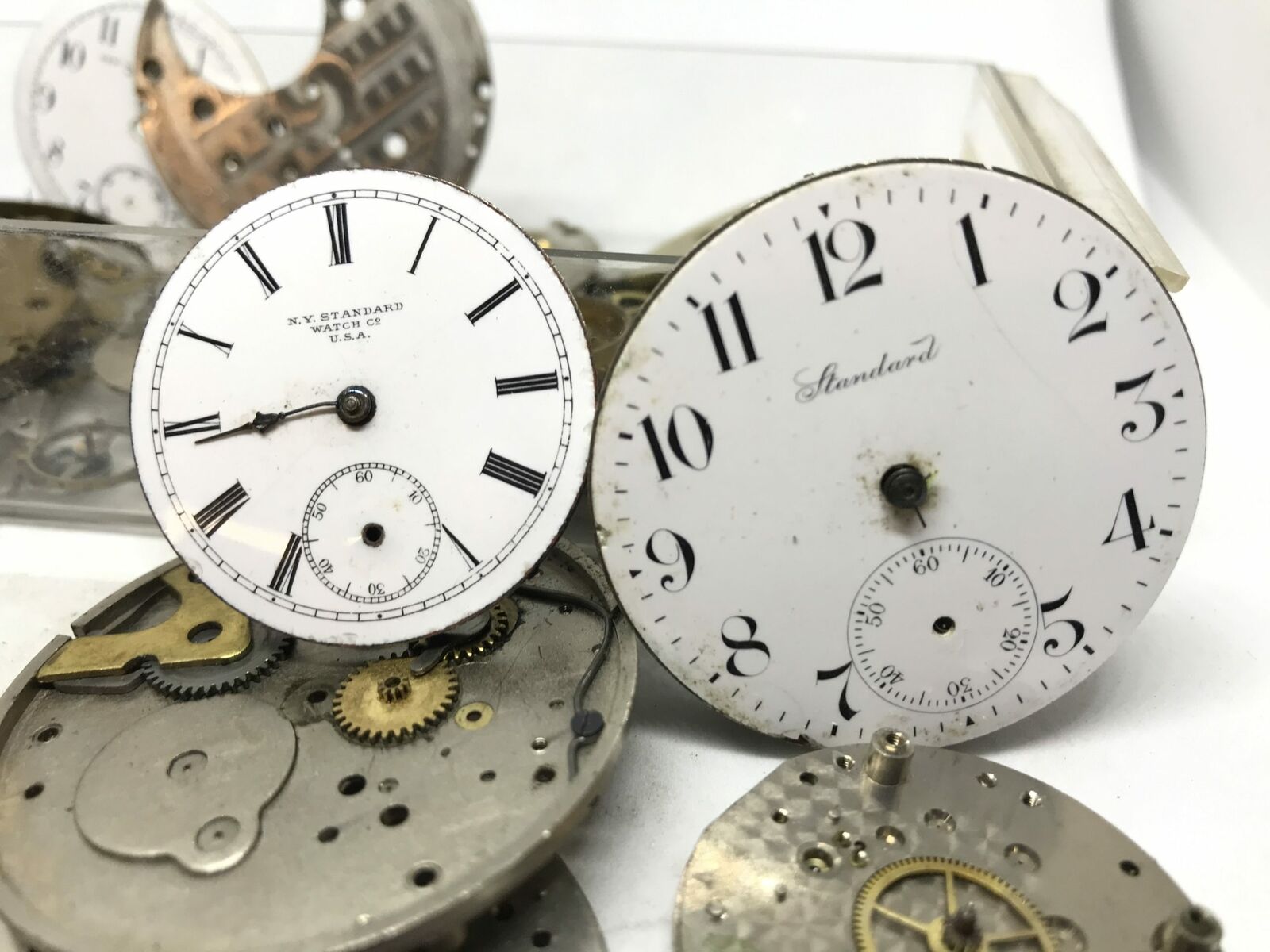 Assorted NY Standard Pocket Watch Movement Parts for Repair/Crafts | 23399 - Image 3