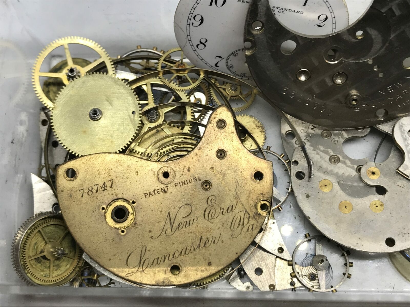 Assorted NY Standard Pocket Watch Movement Parts for Repair/Crafts | 23399 - Image 7