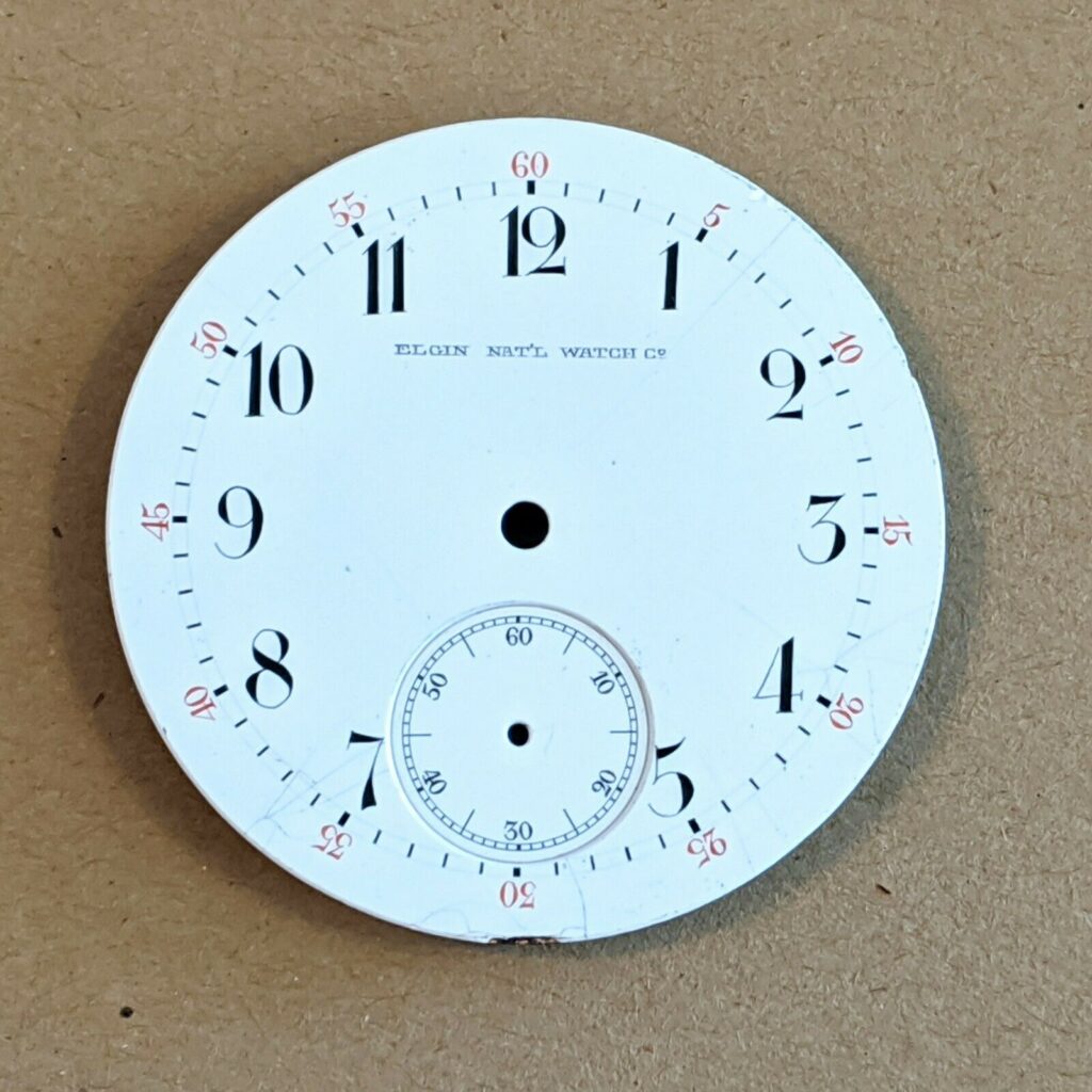 1888 Elgin 18s Pocket Watch Movement Grade 96 Metal Dial Repair or Parts 23278 Tamarack