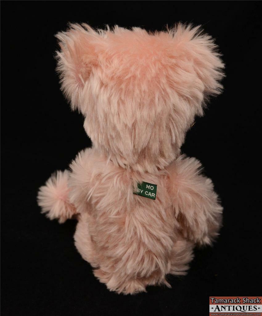 Pink Hand Made Teddy Bear Stuffed Animal Mo Bears by Carol Moline Scarlet Bow - Image 5