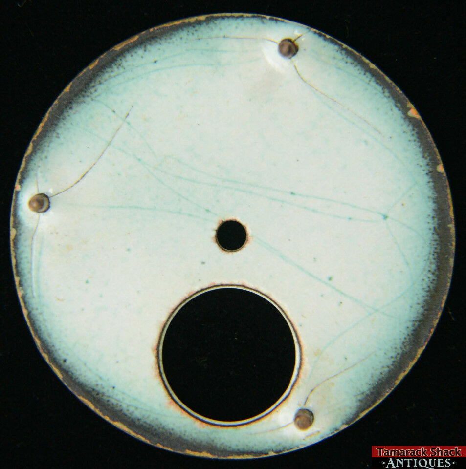 Antique Rockford Pocket Watch Dial 6s 34.56mm Single-Sunk Enamel Roman Numeral - Image 3