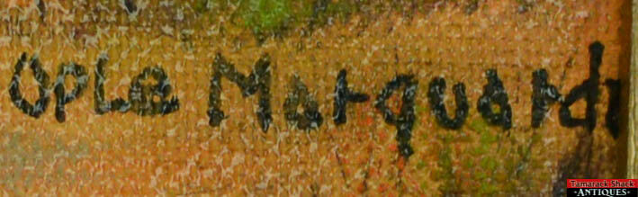 Original Artist Signed Ople Marquardt Oil On Canvas Painting "Another Era" L5X - Image 3